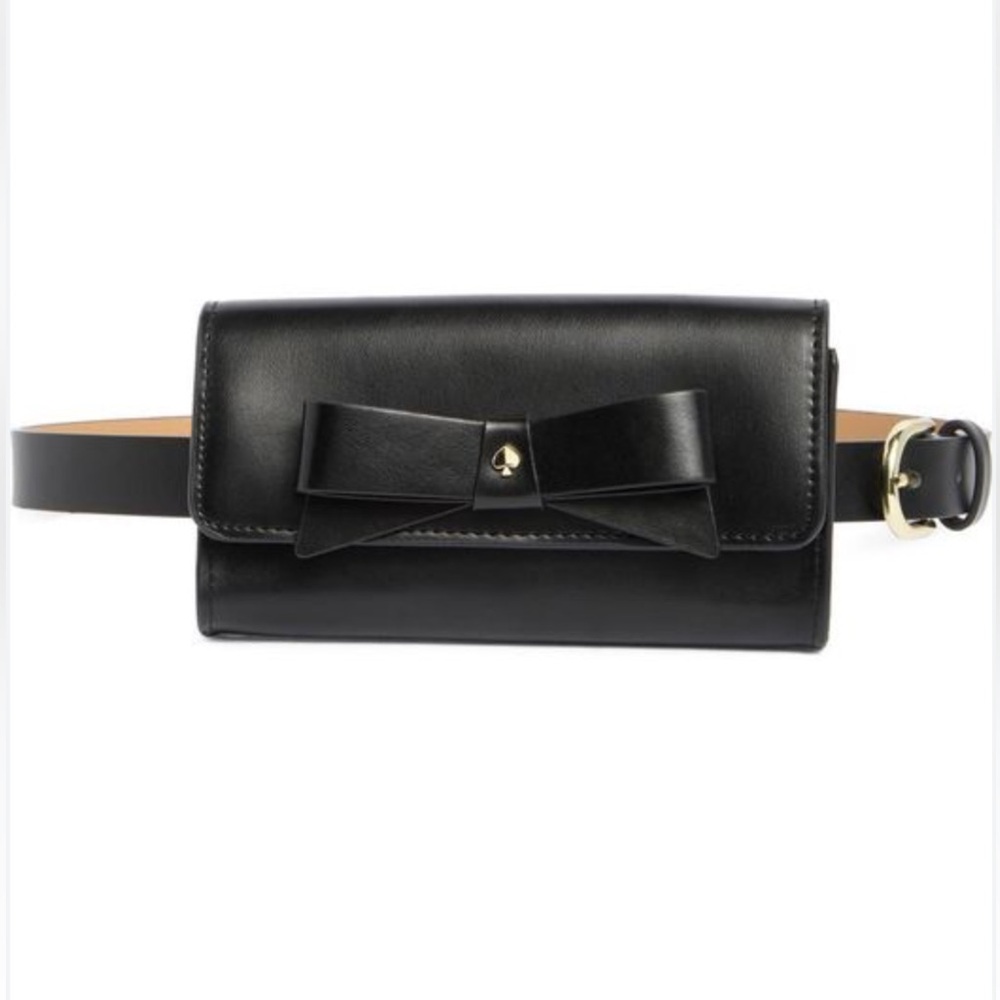NWT Kate Spade Leather Belt Bag Black Bow
Size: L/XL